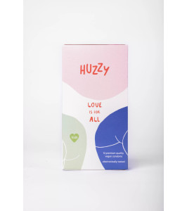 Caja de preservativos veganos de 12 unidades Huzzy - notaboo.es