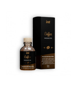 Gel de masaje con efecto de calentamiento para besos con sabor Coffee Intt 30 ml - notaboo.es