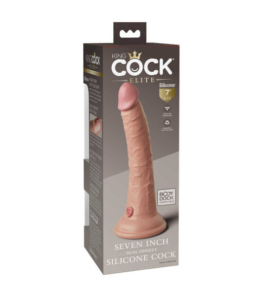 7 Inch 2Density Silicone Cock Light skin tone - 2 - notaboo.es