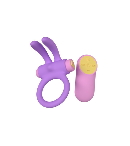 ANILLO VIBRADOR RINY C/ MANDO SILICONA LILA USB - notaboo.es