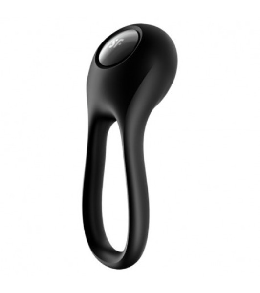 MAJESTIC DUO VIBRATOR RING SATISFYER BLACK SATISFYER - notaboo.es