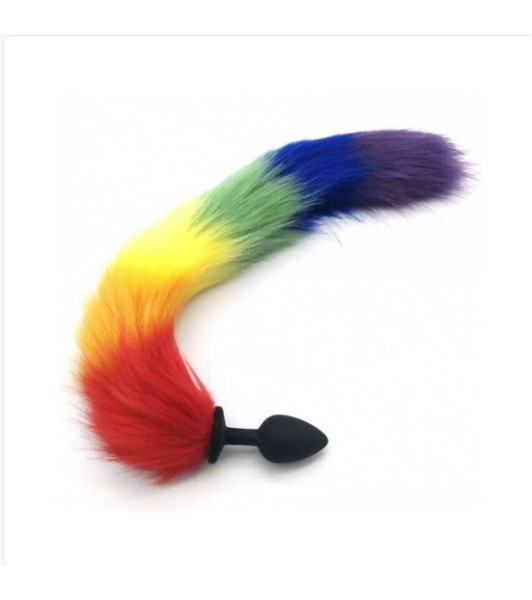 PLUG ANAL COLA ARCOIRIS - notaboo.es