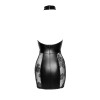Sexy dress with a deep cleavage XXXL Noir Handmade F238, with transparent inserts, black - 3 - notaboo.es