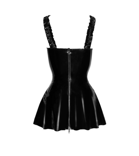 Mini vestido sexy con volantes XXL Noir Handmade F248, negro - 4 - notaboo.es