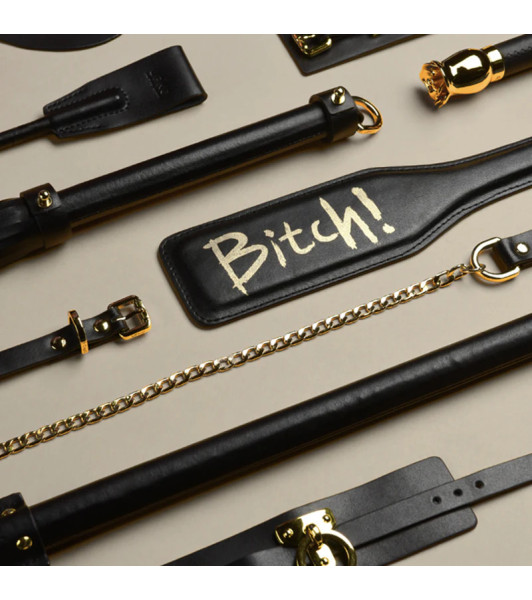 Luxury Italian Leather UPKO Bondage Tools Set with Case - Black - 16 - notaboo.es