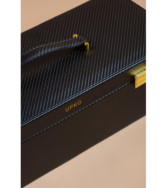 Luxury UPKO Italian Leather Bondage Tools Set with Case - Red  - 14 - notaboo.es