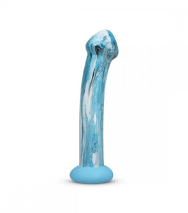 Gildo Ocean Glass Dildo Blue 17.6 x 3.8 cm by Easytoys - notaboo.es