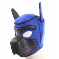 Mascara de Perro Azul/Negro
