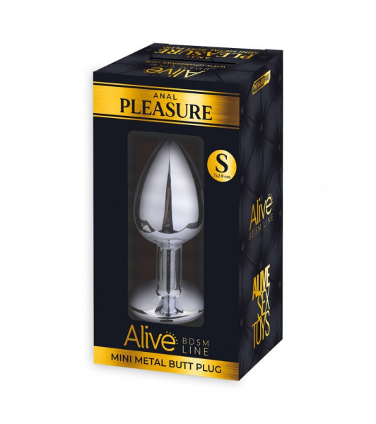 AL.Mini Metal Butt Plug Anal Pleasure White S - 1 - notaboo.es