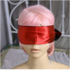Máscaras BDSM Venda de satén para los ojos, 150 cm x 7,5 cm, roja y negra - 1 - notaboo.es