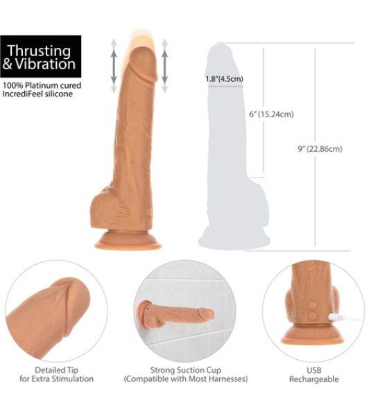 Naked Addiction - Thrusting Dong with Remote 23 cm Caramel - 4 - notaboo.es