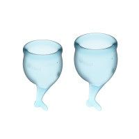 Set copa menstrual Satisfyer, azul, 15 y 20 ml