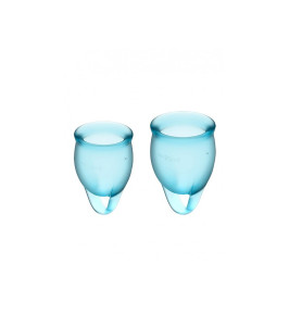 Satisfyer menstrual cup set, blue, 15 and 20 ml - notaboo.es