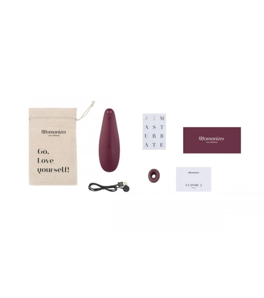 Non-contact clitoris stimulator Womanizer Classic 2, burgundy - 9 - notaboo.es