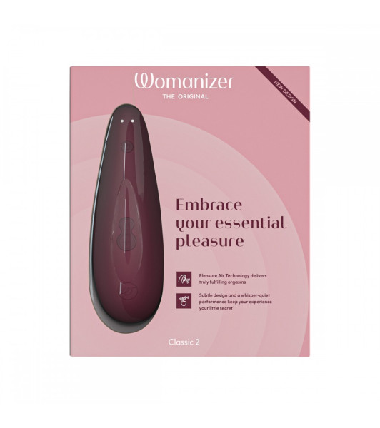 Non-contact clitoris stimulator Womanizer Classic 2, burgundy - 6 - notaboo.es