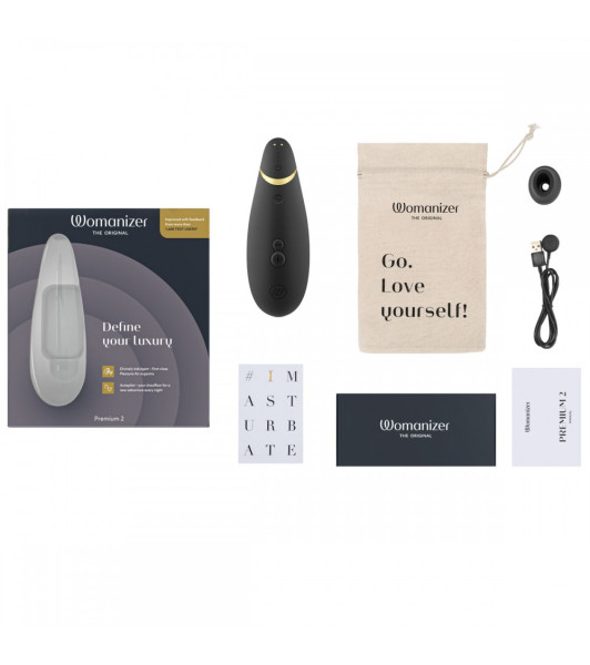 Non-contact clitoral stimulator Womanizer Premium 2, black - 6 - notaboo.es