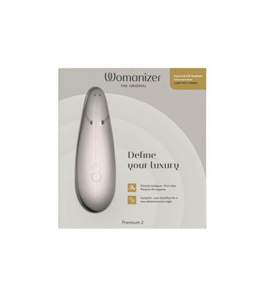 Non-contact clitoral stimulator Womanizer Premium 2, gray - 10 - notaboo.es