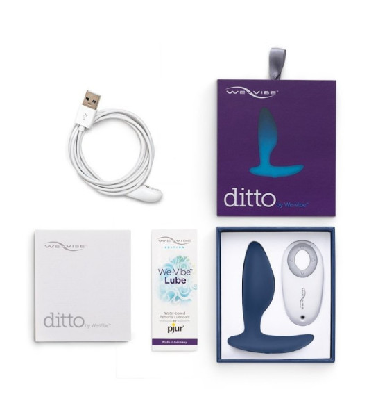 Ditto Remote Control Anal Plug by We-Vibe Blue, 8.8 x 3.2 cm - 8 - notaboo.es