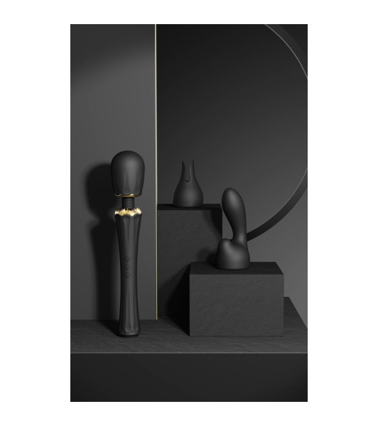 Micrófono vibrador Zalo Kyro Wand con boquillas, negro, 29 x 5,3 cm - 8 - notaboo.es