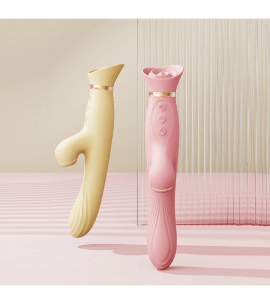 Rabbit vibrator Zalo Rabbit Thruster, with vacuum stimulation of the clitoris and heating, pink - 9 - notaboo.es