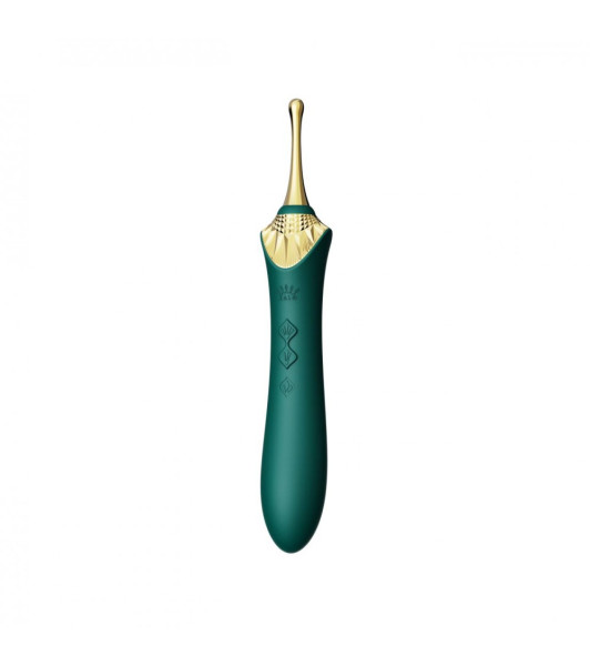 Double-sided universal vibrator ZALO BESS 2, with 4 nozzles and heating, green - 16 - notaboo.es