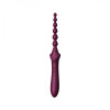 Double-sided universal vibrator ZALO BESS 2, with 4 nozzles and heating, purple - 17 - notaboo.es