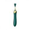 Double-sided universal vibrator ZALO BESS 2, with 4 nozzles and heating, green - 18 - notaboo.es