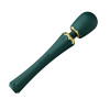 Vibrator microphone Zalo Kyro Wand with nozzles, green, 29 x 5.3 cm - 1 - notaboo.es