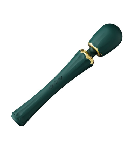 Vibrator microphone Zalo Kyro Wand with nozzles, green, 29 x 5.3 cm - 1 - notaboo.es