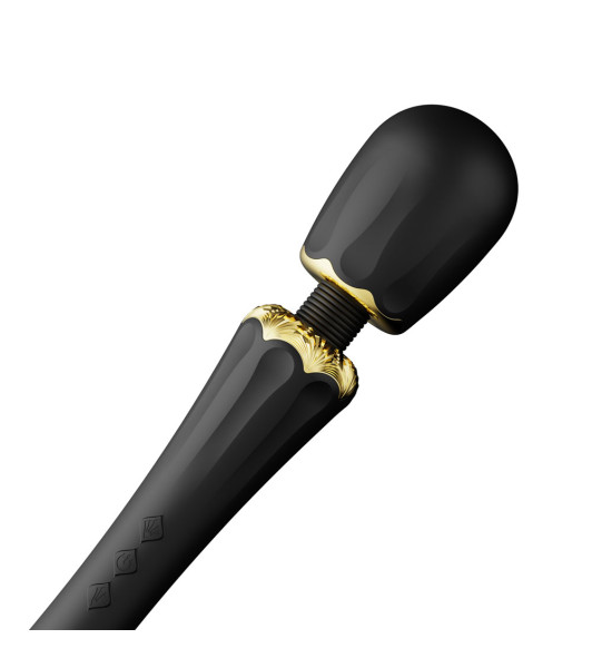 Micrófono vibrador Zalo Kyro Wand con boquillas, negro, 29 x 5,3 cm - 2 - notaboo.es