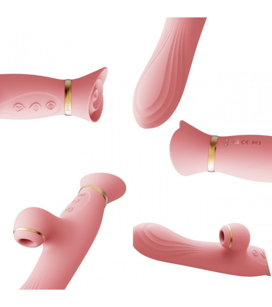 Rabbit vibrator Zalo Rabbit Thruster, with vacuum stimulation of the clitoris and heating, pink - 10 - notaboo.es