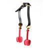 UPKO invisible gag, made of silicone, with Italian leather strap, red and black - 7 - notaboo.es