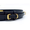 Bondage belt UPKO made of Italian leather, with golden fittings, black - 1 - notaboo.es