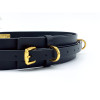 Bondage belt UPKO made of Italian leather, with golden fittings, black, size L - 1 - notaboo.es