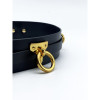 Bondage belt UPKO made of Italian leather, with golden fittings, black - 2 - notaboo.es