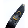 Bondage belt UPKO made of Italian leather, with golden fittings, black, size L - 3 - notaboo.es