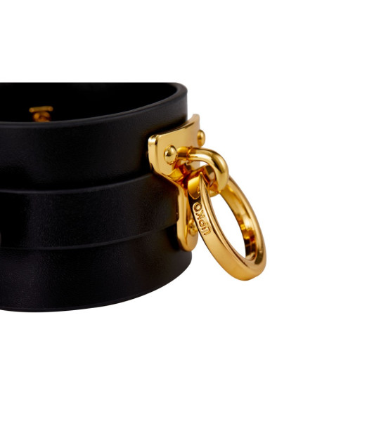 Bondage belt UPKO made of Italian leather, with golden fittings, black - 5 - notaboo.es