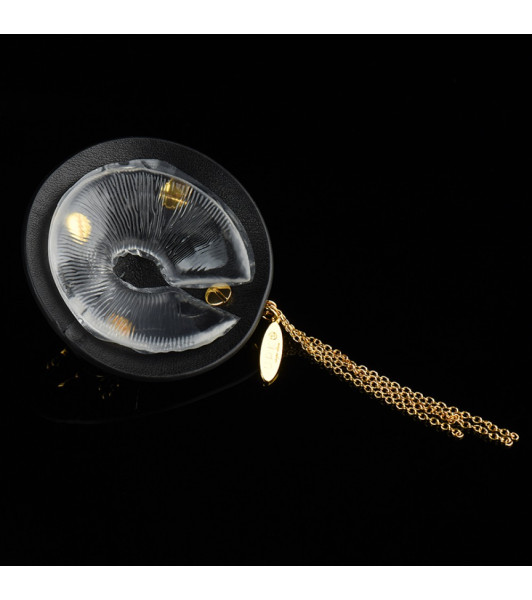 Pestils with rock crystal UPKO, made of Italian leather, black - 5 - notaboo.es