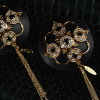 Pestils with rock crystal UPKO, made of Italian leather, black - 2 - notaboo.es