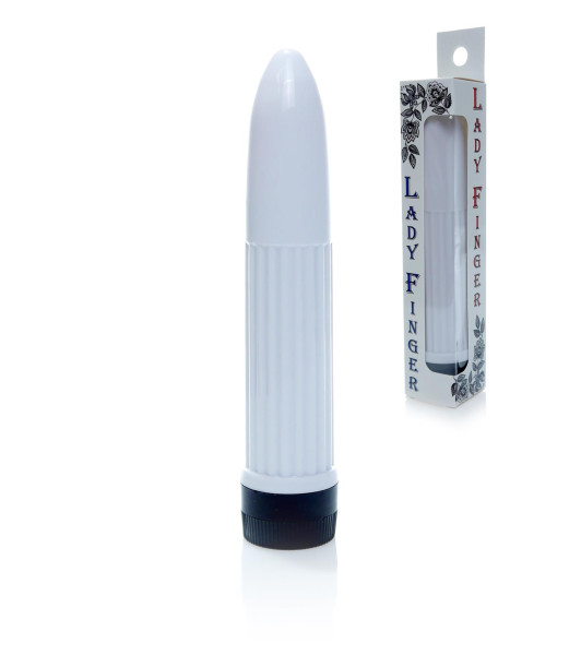 Boss Series lady finger vibrador, blanco, 13 x 2,5 cm - 2 - notaboo.es