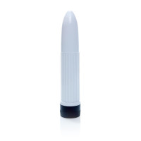Boss Series lady finger vibrator, white, 13 x 2.5 cm