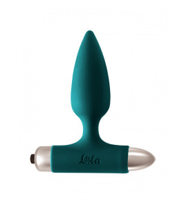 Anal plug Lola Games, with vibration, with a displaced center of gravity, green, 8.4 x 3 cm - notaboo.es