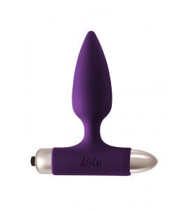 Anal plug Lola Games, with vibration, with a displaced center of gravity, purple, 8.4 x 3 cm - notaboo.es