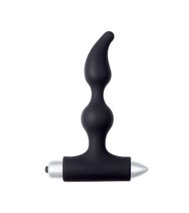 Plug anal acanalado Lola juegos, con vibración, negro, 13 x 2.8 cm - notaboo.es