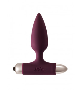 Anal plug Lola Games, with vibration, with a displaced center of gravity, burgundy, 8.4 x 3 cm - notaboo.es