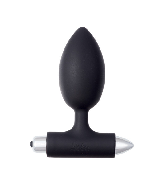Plug anal vibrador juegos Lola, descentrado, negro, 11 x 4 cm - notaboo.es