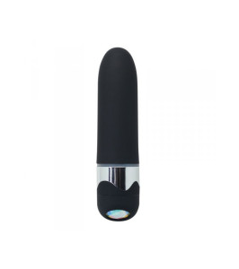 Vibrating bullet with crystal Toyz4Lovers, black, 11 x 2.8 cm - notaboo.es