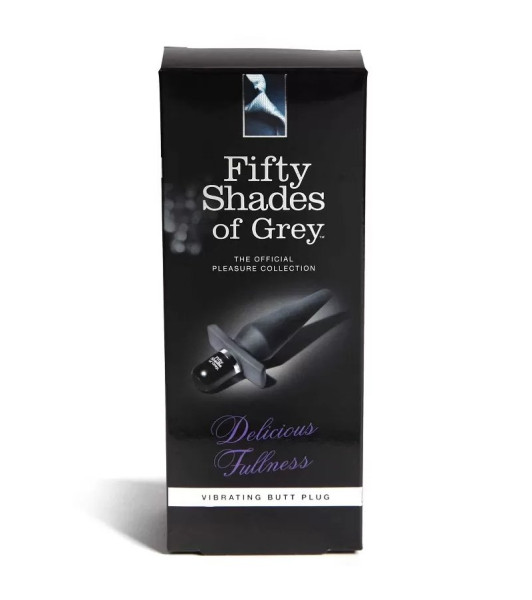 Anal plug with vibration Fifty Shades of Grey, silicone, black, 14 x 3.2 cm - 1 - notaboo.es