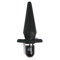 Anal plug with vibration Fifty Shades of Grey, silicone, black, 14 x 3.2 cm