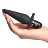 Anal plug with vibration Fifty Shades of Grey, silicone, black, 14 x 3.2 cm - 2 - notaboo.es